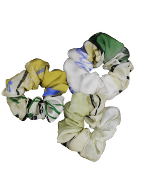 Ivory Silk Scrunchies Set